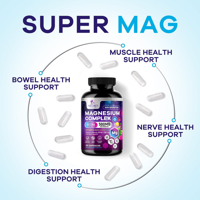 Magnesium Complex 500 mg – 60 Capsules