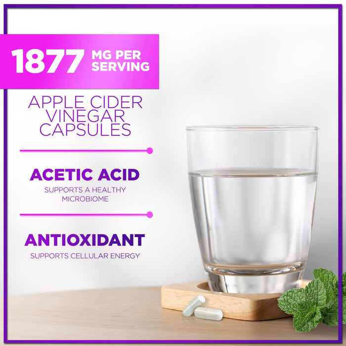 Apple Cider Vinegar Pills from the Mother – 1877mg – 120 Capsules