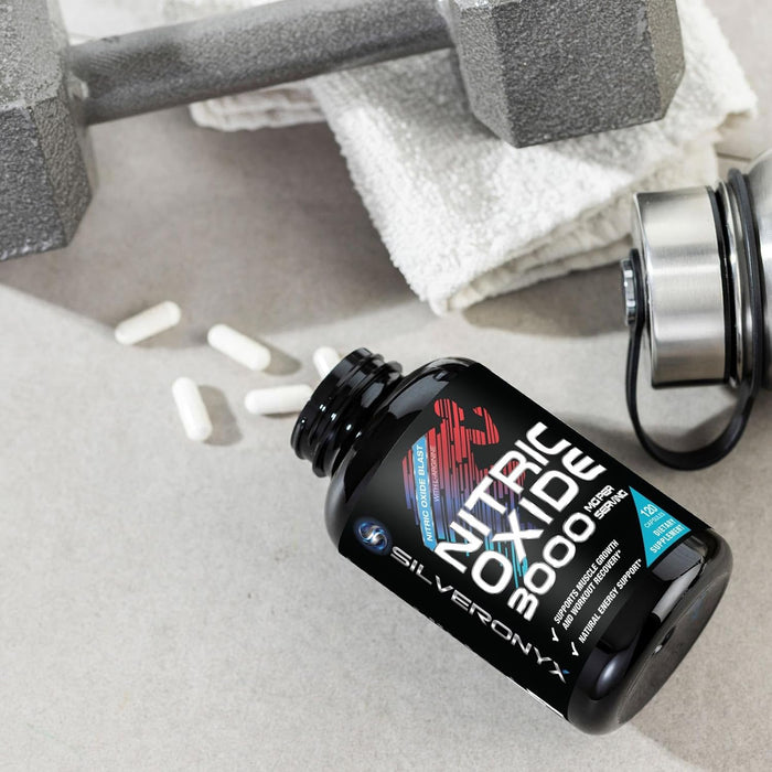Extra Strength Nitric Oxide Supplement 3X Strength L Arginine, Citrulline Malate, AAKG, Beta Alanine - Premium Muscle Supporting Nitric Booster - Natural Energy & Heart Health Support - 120 Capsules