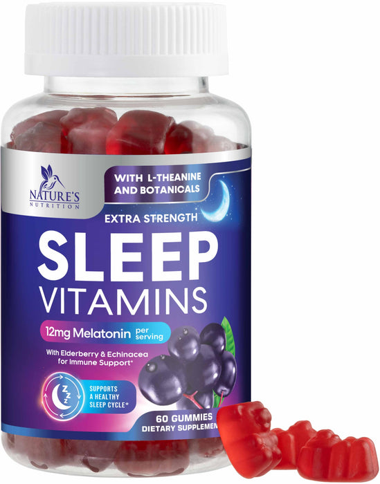 Sleep Gummies with Melatonin 12 mg – 60 Gummies