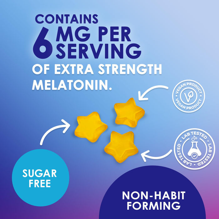 Melatonin Sleep Gummies Sugar Free – 6mg – 60 Count