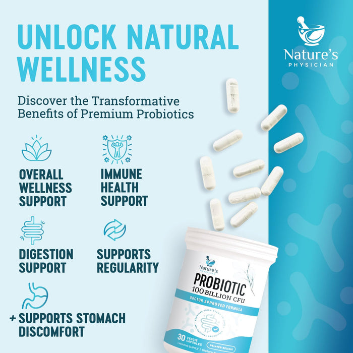 Nature's Physician Probiotics – 100 Billion CFU – 30 Capsules