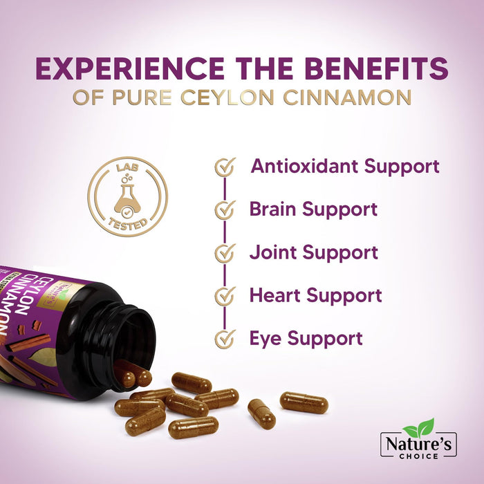 Ceylon Cinnamon Capsules 1800mg – 60 Capsules