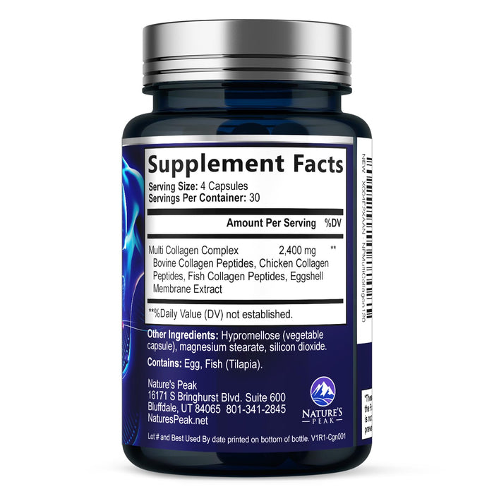 Multi Collagen Peptides for Hair – 120 Capsules