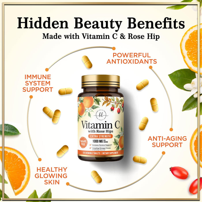 Vitamin C 1000mg – 120 Chewable Tablets