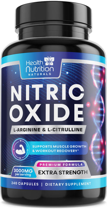 Nitric Oxide Formula with L-Arginine + Citrulline – 240 Capsules