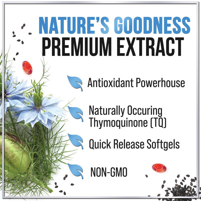 Black Seed Oil Softgels 1000mg – 120 Softgels