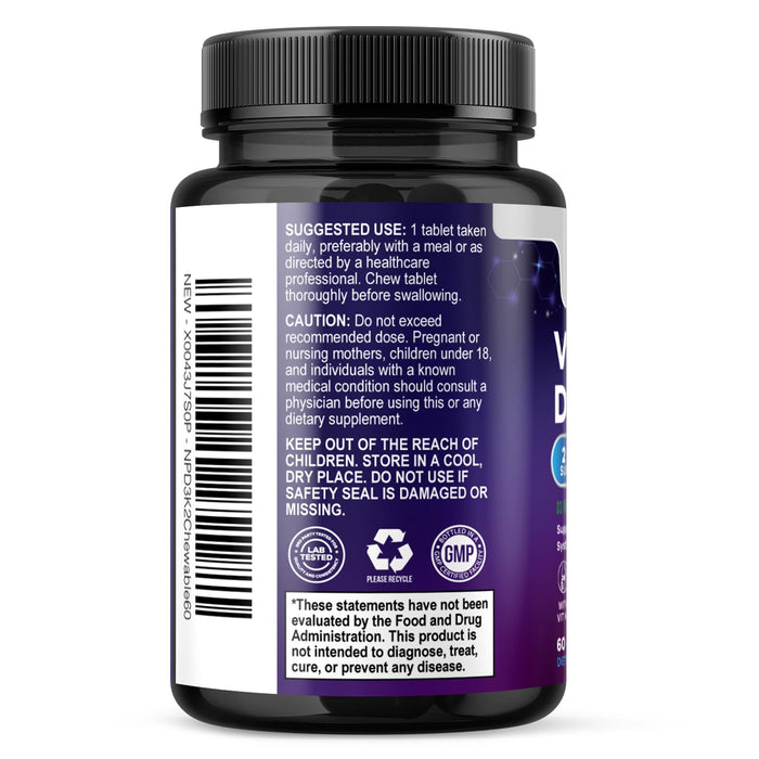 Vitamin D3 K2 – 5000 IU – 60 Tablets