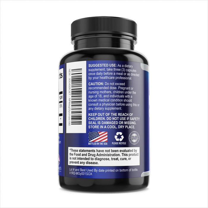 Magnesium Glycinate Chelated – 180 Tablets