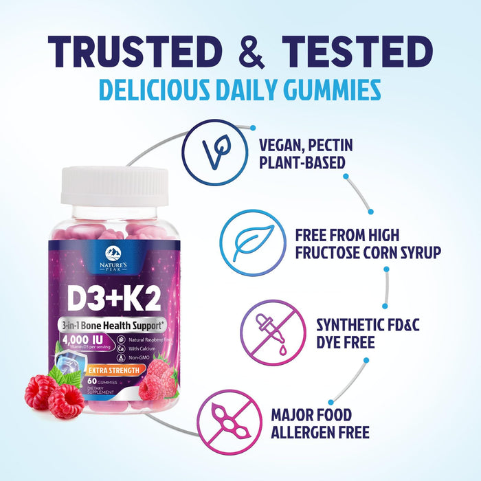 D3 K2 Gummies – 60 Gummies