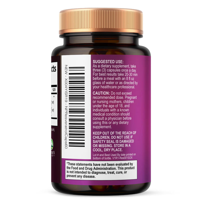 Resveratrol 1800mg – 60 Capsules