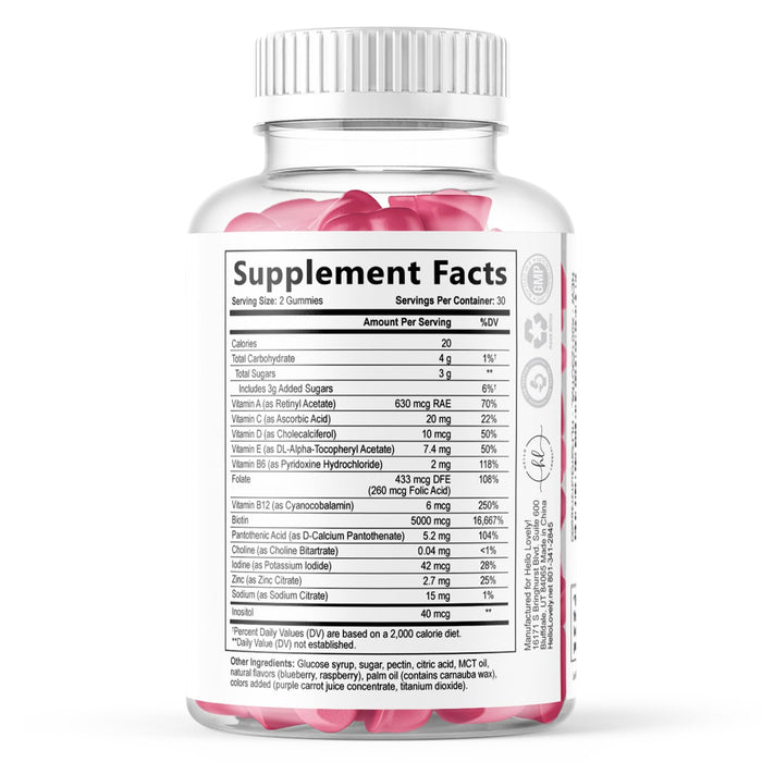 Hair Vitamins Gummies – 5000mcg – 60 Gummy
