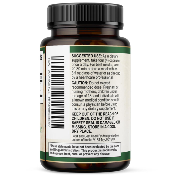 Myo-Inositol + D-Chiro Inositol 1025mg - 40:1 Ratio - 60 Capsules
