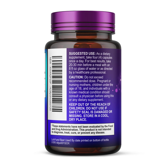 Myo-Inositol & D-Chiro Inositol Supplement 2000mg - Myoinositol with Ideal 40:1 Ratio - Fertility Supplements for Women for Ovarian Health & Hormone Balance Support, Bottled in the USA - 120 Capsules