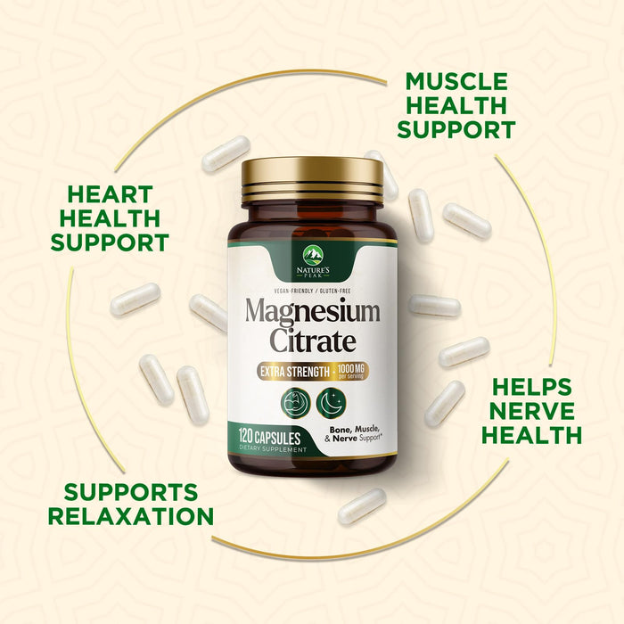 Magnesium Citrate 1000mg – 120 Capsules