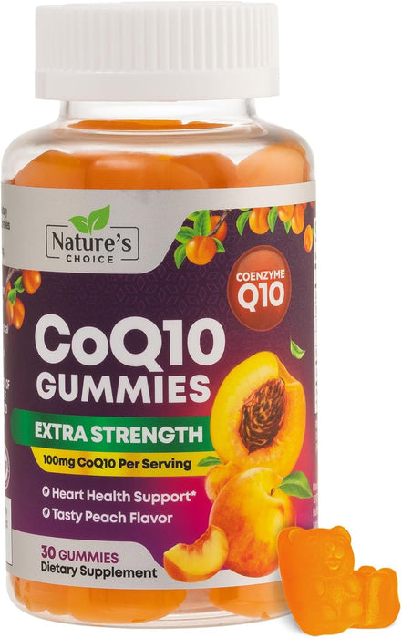 Nature's CoQ10 100mg Gummies, 3X Better Absorption, Antioxidant for Heart Health Support & Energy Production, Ultra Coenzyme Q10 Vitamins, Coq 10 Supplements, Dietary Supplement, Non-GMO