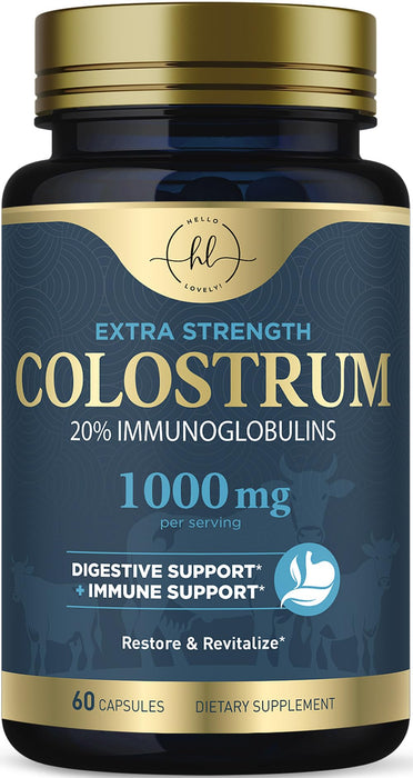 Colostrum 1000mg 20% IgG Immunoglobulins – 60 Capsules