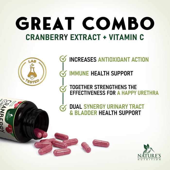 Cranberry Pills for Women â€“ 500mg â€“ 60 Capsules