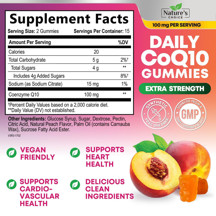 CoQ10 100mg Gummies – 30 CoQ10 Gummies
