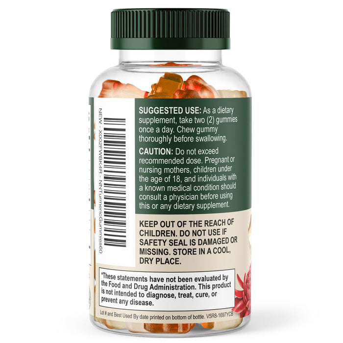 Turmeric and Ginger Gummies – 60 Count