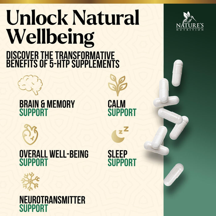 5 HTP 200mg Capsules Vegetarian – 120 Capsules