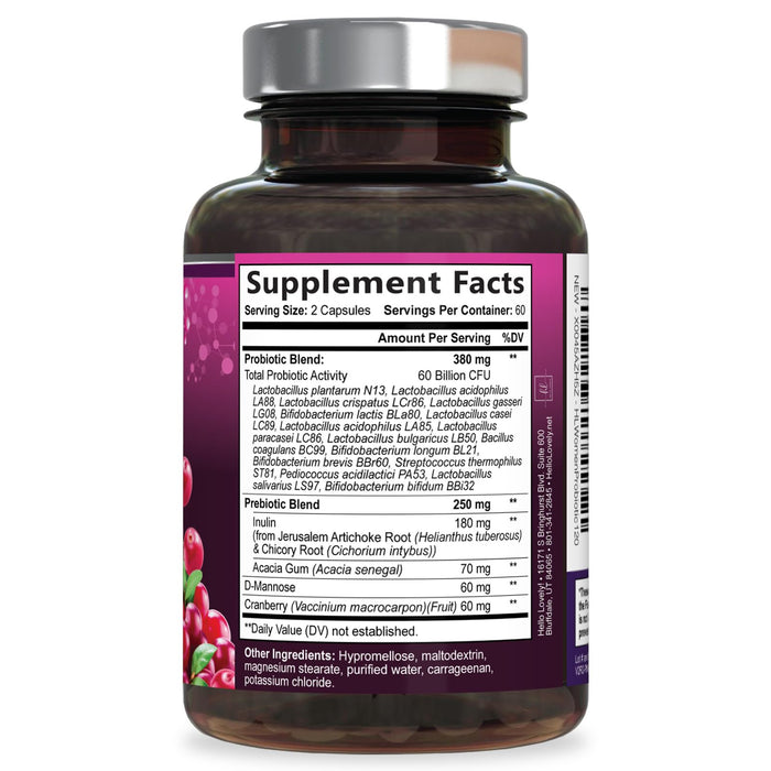 Probiotics for Women – 60 Billion CFU – 120 Capsules