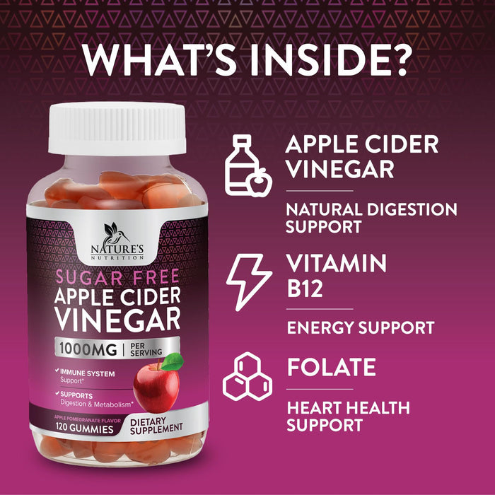 Apple Cider Vinegar Gummies for Weight Loss 1000mg – 120 Gummies