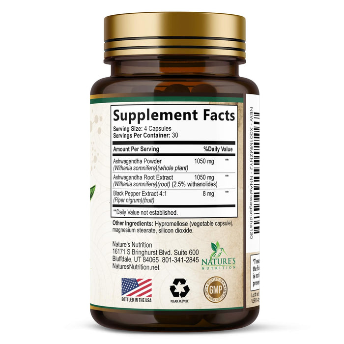 Ashwagandha Capsules – 2100mg – 120 Capsules