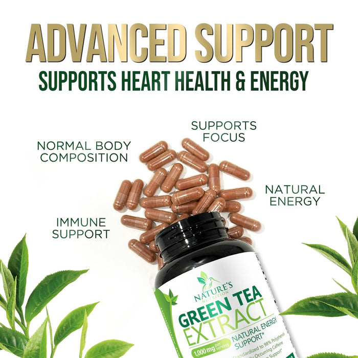 Green Tea Extract Capsules with EGCG – 1000mg – 60 Capsules