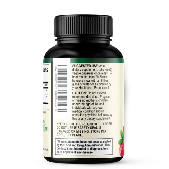 D-Mannose 1,350 mg with Cranberry & Hibiscus – 180 Capsules