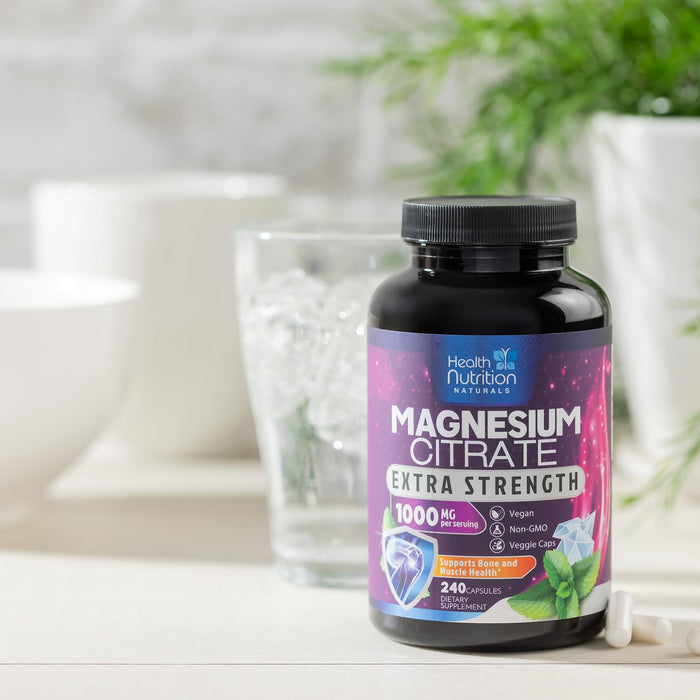 Magnesium Citrate Capsules 1000mg – 240 Capsules
