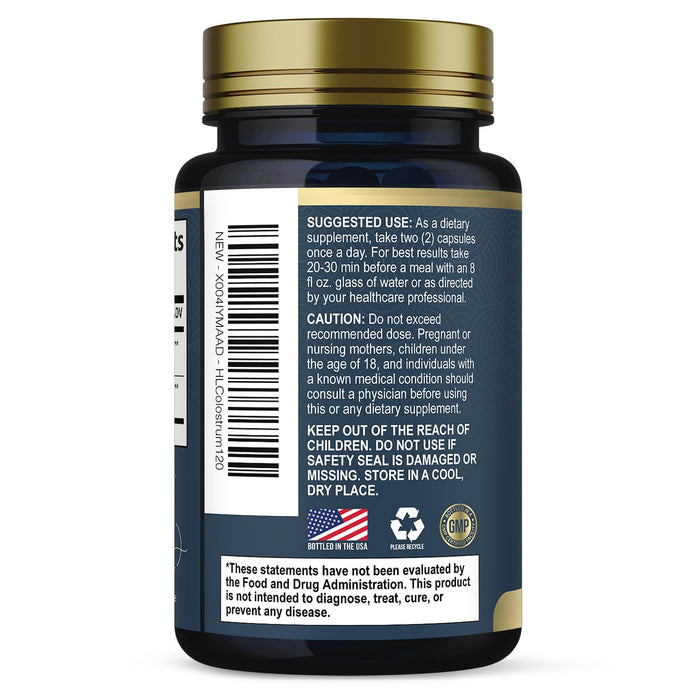 Colostrum 1000mg 20% IgG Immunoglobulins – 120 Capsules