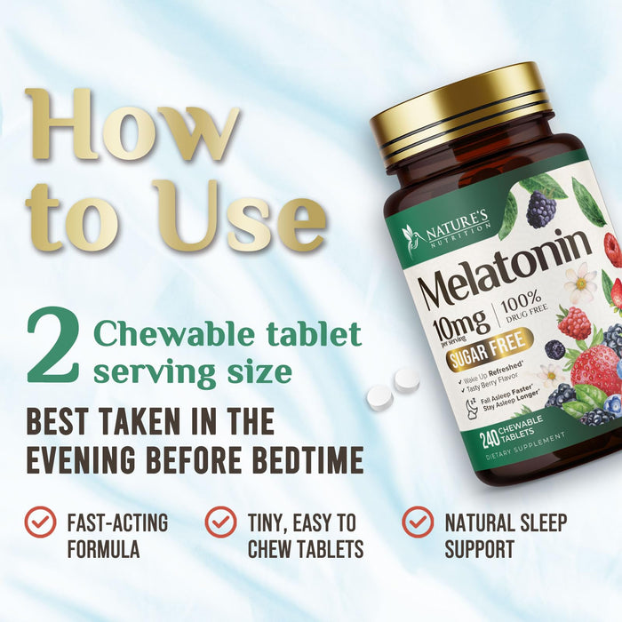 Melatonin 10 mg Fast Dissolve – 120 Day Supply
