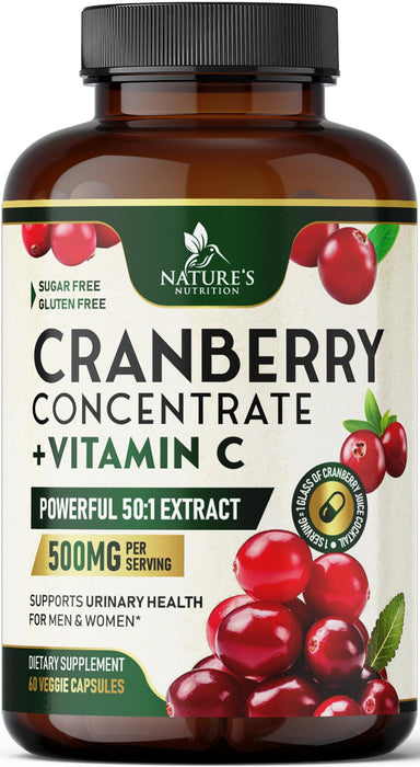 Cranberry Pills for Women â€“ 500mg â€“ 60 Capsules