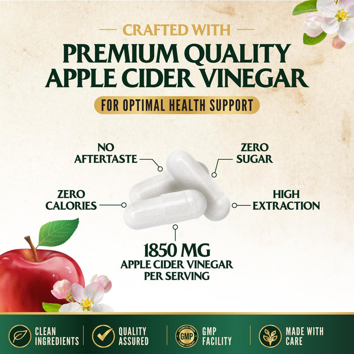 Apple Cider Vinegar Capsules 1877mg – 120 Capsules