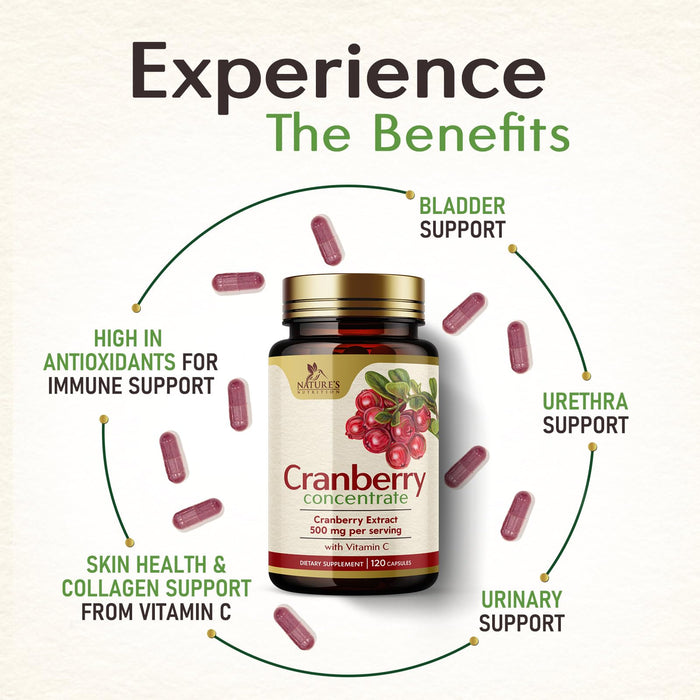 Cranberry Pills with Vitamin C & E – 120 Capsules