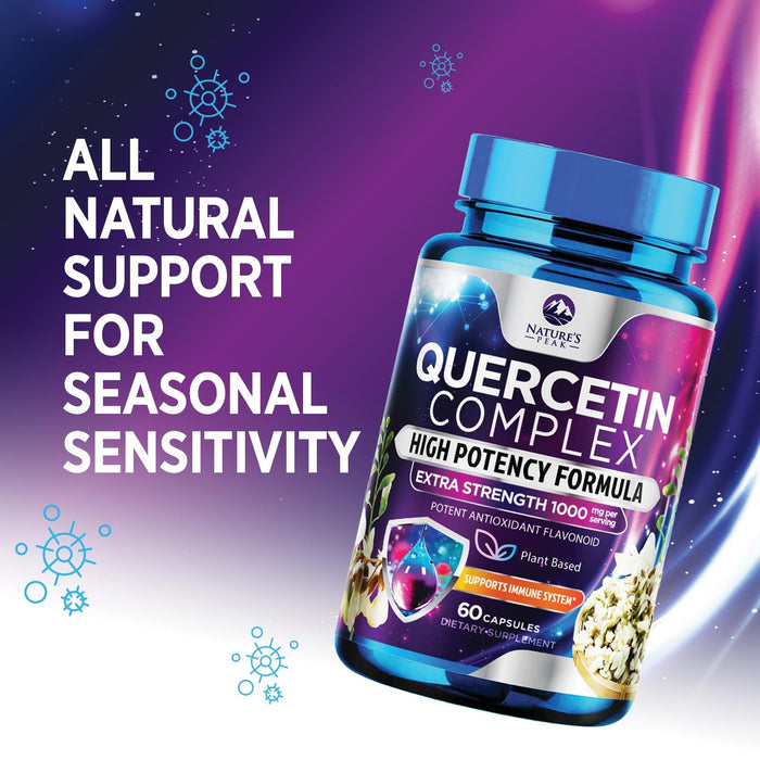 Quercetin Capsules 1000mg with Ultra Strength Complex – 60 Veggie Capsules