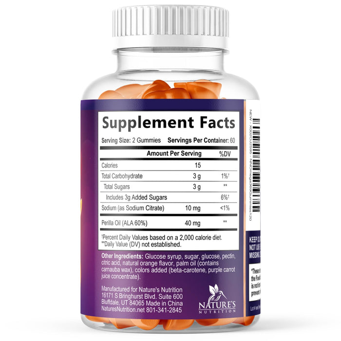 Omega-3 6 9 Vegan Gummies – 120 Gummies