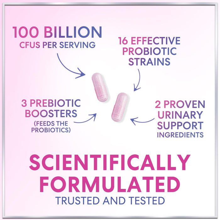 Probiotics for Women – 60 Billion CFU – 120 Capsules