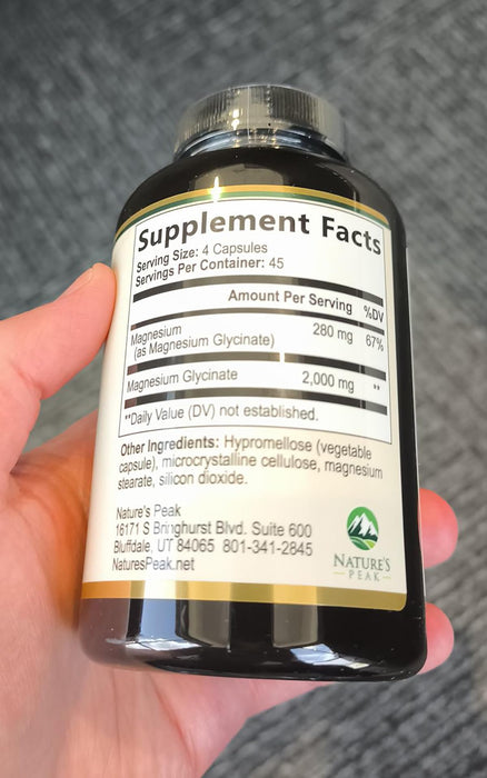 Magnesium Glycinate 500mg – 180 Tablets