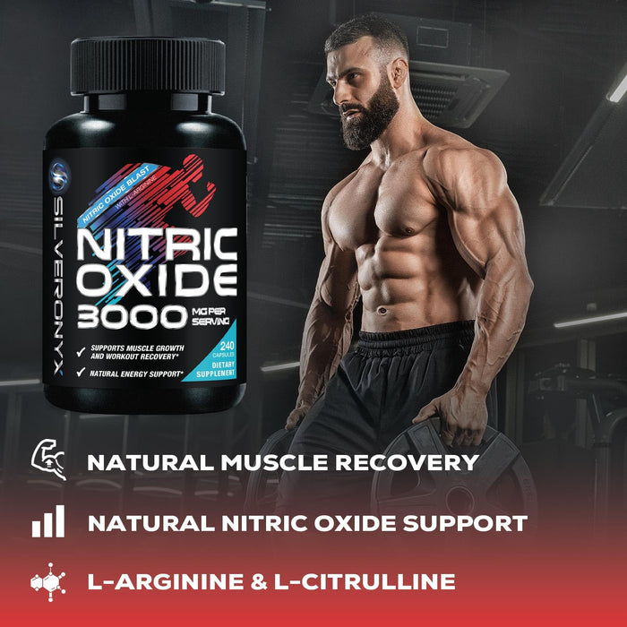 Nitric Oxide Formula with L-Arginine + Citrulline – 240 Capsules