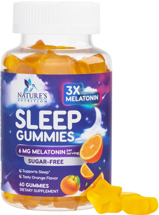 Melatonin Sleep Gummies Sugar Free – 6mg – 60 Count