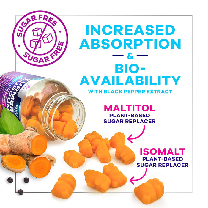Turmeric Gummies Sugar Free – 60 Count