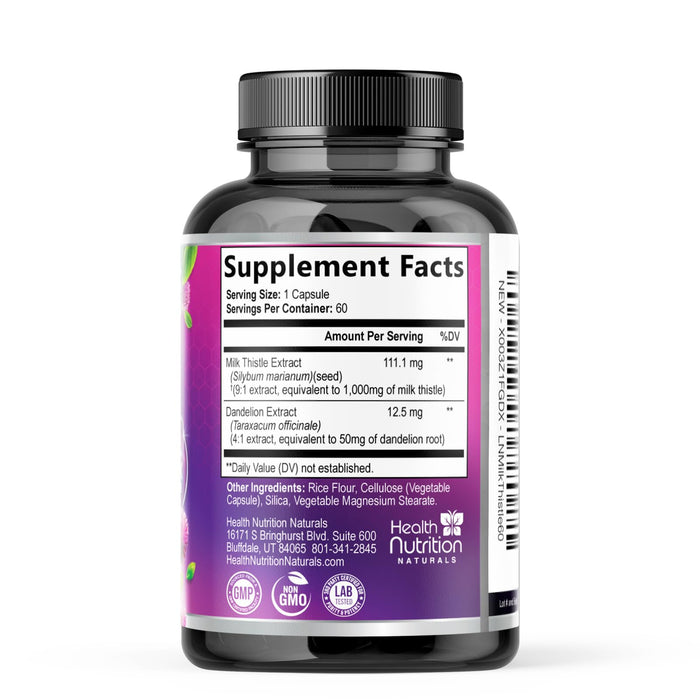 Milk Thistle – 1000mg – 60 Capsules