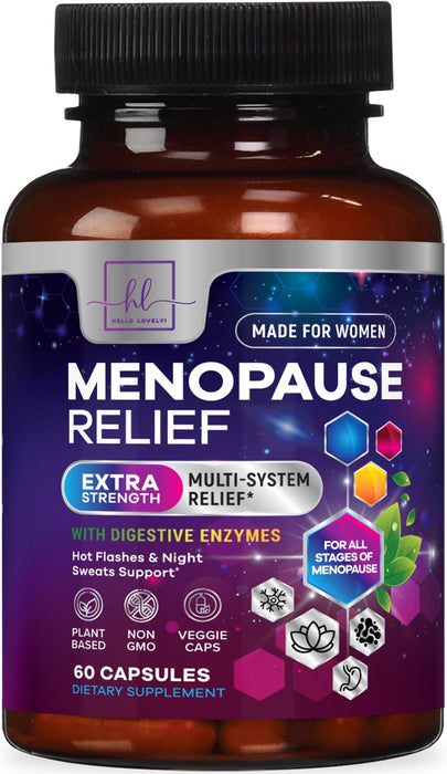 Menopause Supplements for Women - 8 Billion CFU Probiotics, Hot Flash, Night Sweats & Menopause Relief Probiotic for Vaginal, Digestive Health & Immune Support with Black Cohosh - 60 Capsules