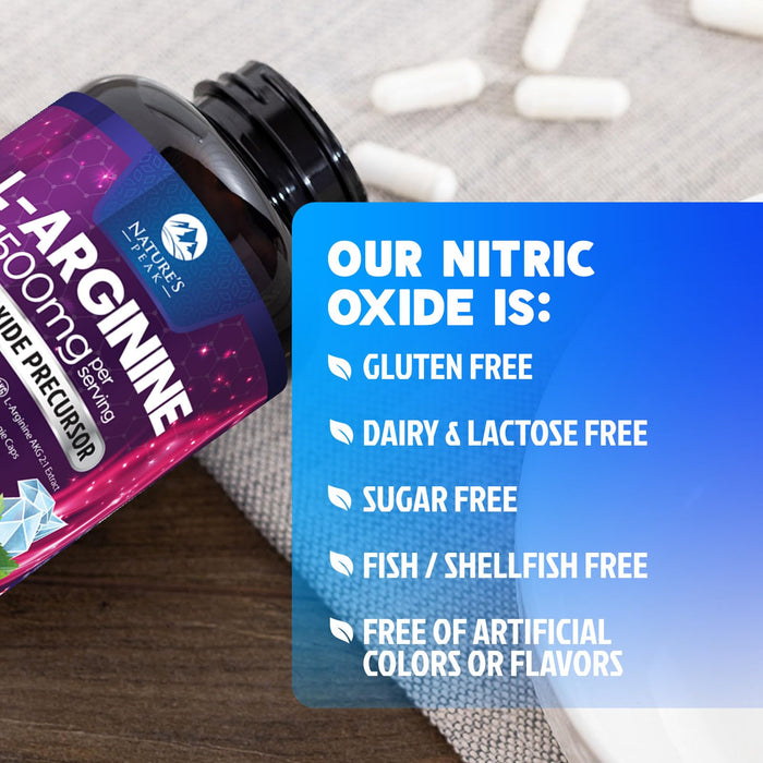 Nitric Oxide Formula with L-Arginine – 1000mg – 120 Capsules