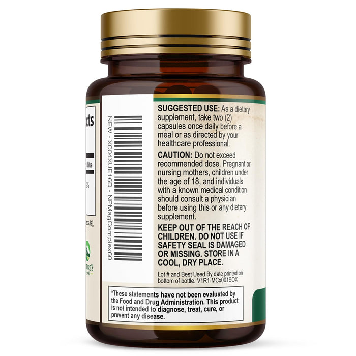 Magnesium Complex 500mg – 60 Capsules