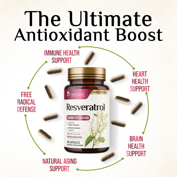 Resveratrol 1800mg – 60 Vegan Capsules