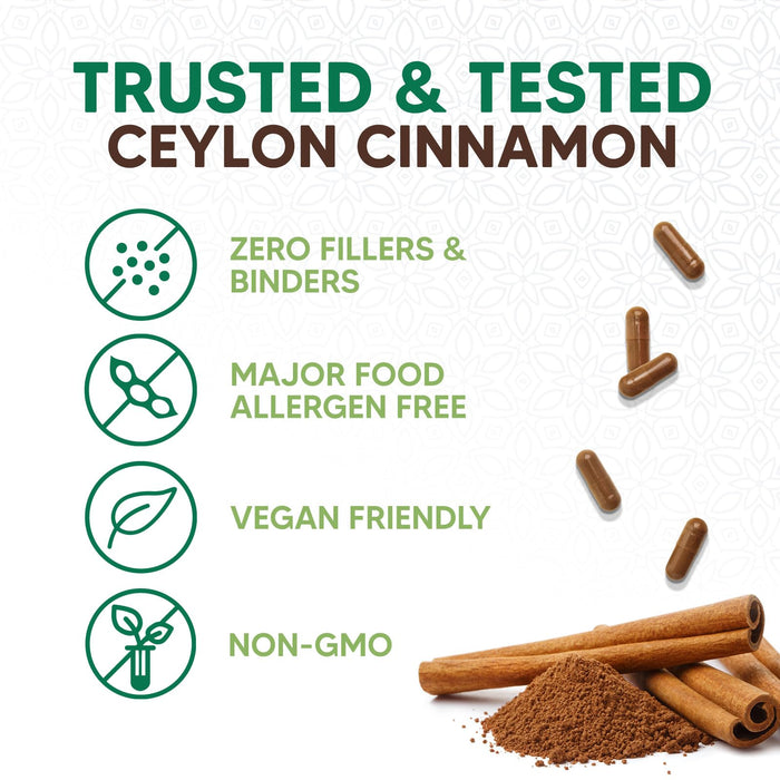 Ceylon Cinnamon Capsules 1800mg – 180 Capsules