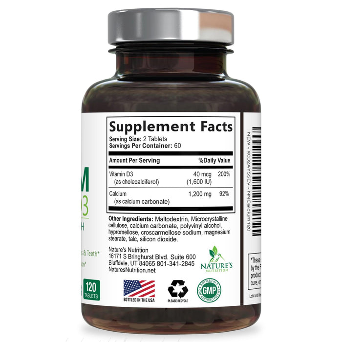 Calcium with Vitamin D – 1200mg – 120 Tablets